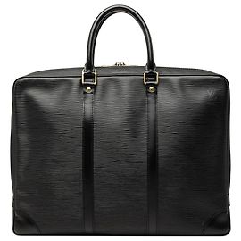 Louis Vuitton Black Epi Porte Documents Voyage