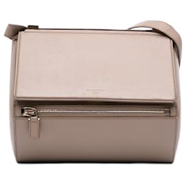 Givenchy Pandora Box Crossbody aus braunem, mittelgekörntem Kalbsleder