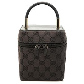 Beauty case Gucci in tela GG marrone