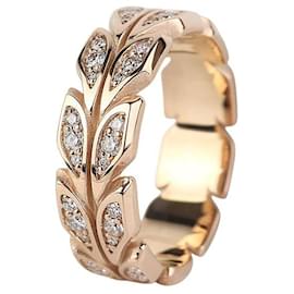 Anel Victoria Vine de banda dupla em ouro rosa e diamantes Tamanho - Tiffany & Co