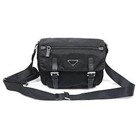 Borsa a tracolla Black Re-Nylon Saffiano Triangle - Prada