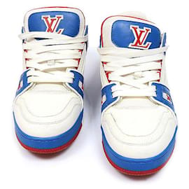 Louis Vuitton Sneakers LV Trainer da uomo Bianco Blu Rosso