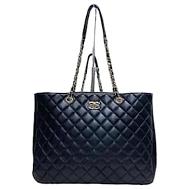 Chanel Borsa Tote Timeless Shopper Black Gold