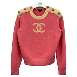 Cashmere-Strickpullover mit CC-Logo - Chanel