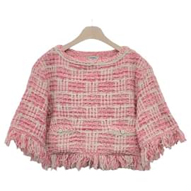 Chanel Tweed-Strickpullover mit Rundhalsausschnitt