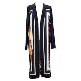 Long cardigan avec bordure en soie et cachemire - Hermès