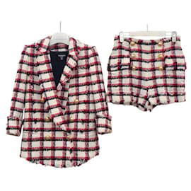 Balmain Conjunto de chaqueta y falda de tweed con botones dorados