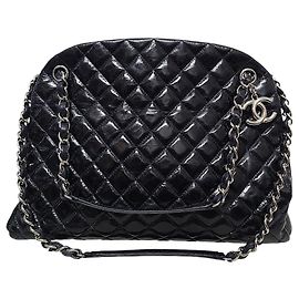 Chanel Navy Patent Mademoiselle Bowling Chain Schultertasche Kollektion