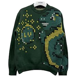 Unbenutztes Sweatshirt mit Rundhalsausschnitt aus Baumwoll-Jacquard - Louis Vuitton