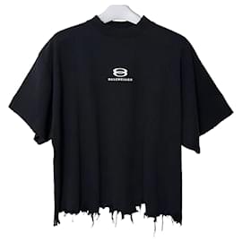 Crop T-Shirt Unused Unity Sports Icon Large Fit Schwarz Einheitsgröße - Balenciaga
