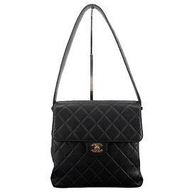 Chanel Borsa a tracolla reversibile Caviar Classic con patta