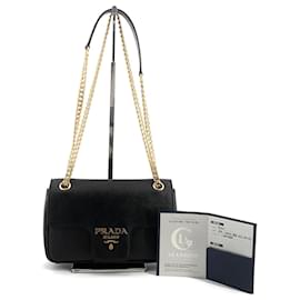 Saffiano Chain Flap Schultertasche - Prada