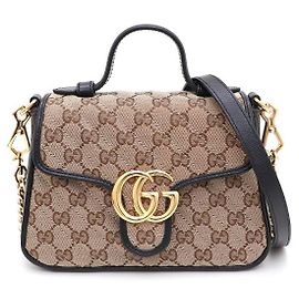 Gucci Borsa Tote Mini in tela Marmont Top Handle e borsa a tracolla