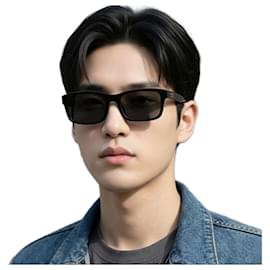 Gucci Lunettes de soleil rectangulaires unisexes en acétate Asian Fit