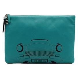 Clutch da Donna in Pelle di Agnello Stampata Smeraldo Havana Cuba Goffrata - Chanel