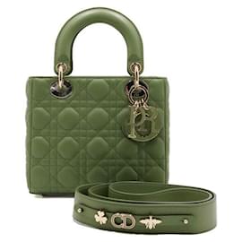 Lady Dior Small My ABC Tote und Schultertasche aus grünem Lammleder mit Goldton