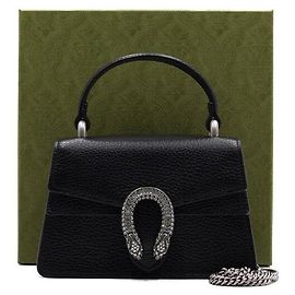 Gucci Mini bolsa tote Dionysus com alça de mão e alça de ombro transversal em corrente prateada
