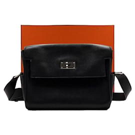 Hermès Borsa a tracolla messenger Sack Kelly PM Evergrain Noir Crossbody