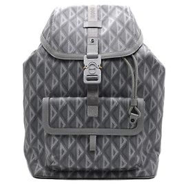 Dior Hitheroad Rucksack für Herren aus Canvas und Diamant-Kalbsleder Grau CD