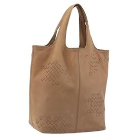 Borsa BOTTEGA VENETA INTRECCIATO in Pelle Beige 131673 Auth ep15142