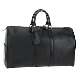 LOUIS VUITTON Epi Keepall 45 Boston Bag Black M42972 LV Auth 191864V
