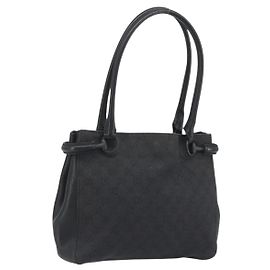 Borsa a Spalla GUCCI GG Canvas Nera 101971 Auth ep15619