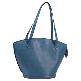 LOUIS VUITTON Epi Saint Jacques Borsa a Spalla Blu M52275 Auth ep15342