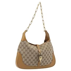 Borsa a Spalla GUCCI GG Canvas Jackie Chain Beige Oro 001-4015 Auth yk20704SAV - Gucci