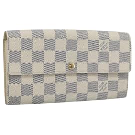 LOUIS VUITTON Damier Azur Portefeuille Sarah Long Wallet N63208 LV Auth ar14114 - Louis Vuitton