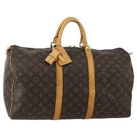 LOUIS VUITTON Monogram Keepall 50 Boston Tasche M41426 LV Auth 193006