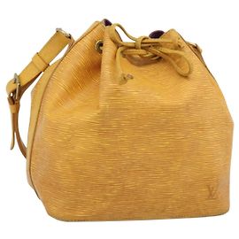 Borsa a tracolla LOUIS VUITTON Epi Petit Noe Tassili Yellow M44109 LV Auth BA14160