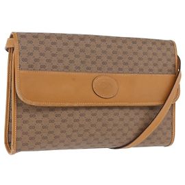 Borsa a Spalla GUCCI Micro GG Supreme PVC Beige Oro 004 58 0264 Auth 193507