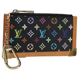 LOUIS VUITTON Monogram Multicolor Pochette Cles Purse Black M13664 Auth 192602M