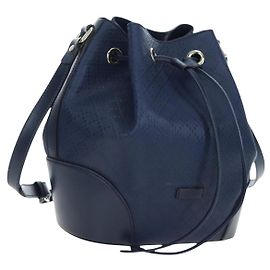 Borsa a Spalla GUCCI Diamante in Pelle 2way Blu Argento 354228 Auth ki6701V