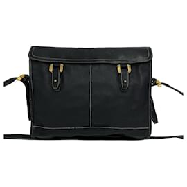 Loewe Vintage Anagram Logo Leder Schultertasche