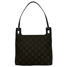 Mini-Tote-Bag aus Canvas und Leder mit Gucci GG Logo-Muster