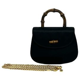 Borsa a 2 vie in raso Bamboo Vintage GUCCI
