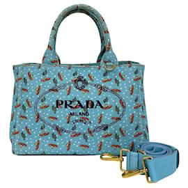 Prada Canapa Canvas Tasche mit Dreieck Logo-Plakette