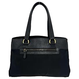 Mini borsa tote con placca logo Triangle Prada