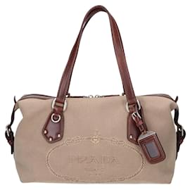 Borsa a mano in pelle jacquard con logo Prada BR3461