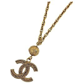 Collana Chanel placcata oro con logo Coco
