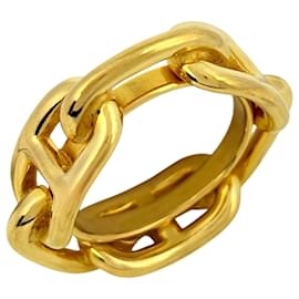 Hermes Lugate Scarf Ring Chaine d'Ancre GP Gold - Hermès
