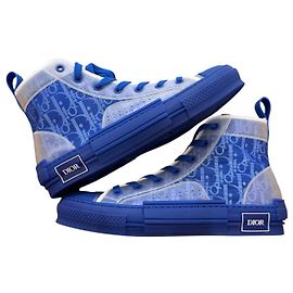 Sneakers alte Christian Dior Men's B23 in tela rivestita Oblique e PVC
