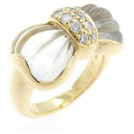 Boucheron Rock Crystal Au750 Diamond Ring Size 8 Ring