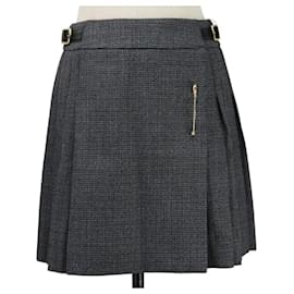 Celine Faltenrock aus Wolle mit Pin-Detail - Céline