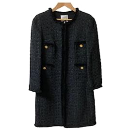 Autre Marque Abrigo largo de tweed sin cuello Edward Achour Paris