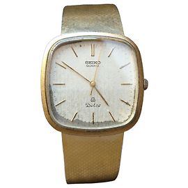 Relógio de quartzo banhado a ouro Seiko Dolce ref. 9641-5040