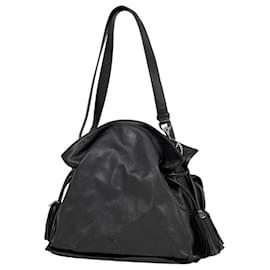 Borsa a tracolla Loewe Anagram Flamenco in pelle nera