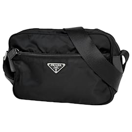 Borsa a tracolla Prada in nylon nero
