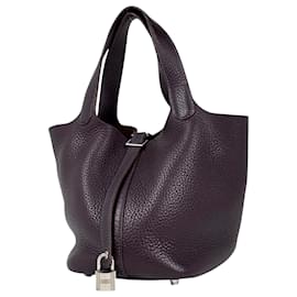Borsa Hermes Picotin Lock Mini Bag in Raisin - Hermès